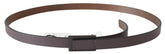 Costume National Brown Leather Tactical Logo Buckle Dark